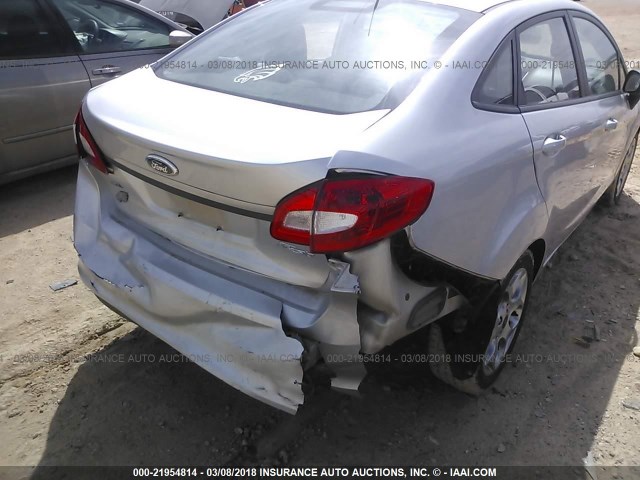 3FADP4CJ6CM171531 - 2012 FORD FIESTA SEL SILVER photo 6