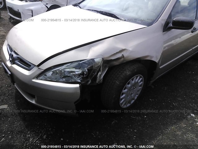 1HGCM56155A173952 - 2005 HONDA ACCORD DX GOLD photo 6