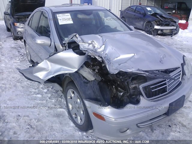 WDBRF81J25F664038 - 2005 MERCEDES-BENZ C 240 4MATIC SILVER photo 6