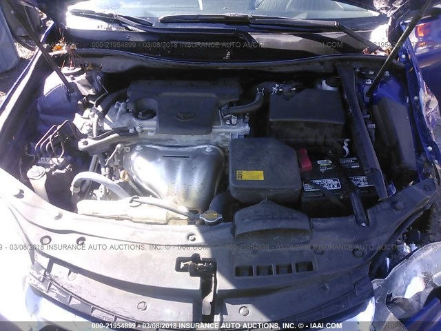 4T1BF1FK9FU952806 - 2015 TOYOTA CAMRY LE/XLE/SE/XSE BLUE photo 10