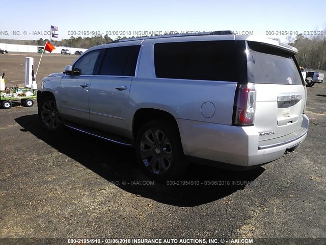 1GKS1JKJ1FR506320 - 2015 GMC YUKON XL DENALI SILVER photo 3