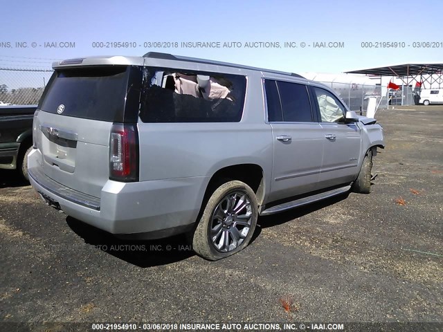 1GKS1JKJ1FR506320 - 2015 GMC YUKON XL DENALI SILVER photo 4