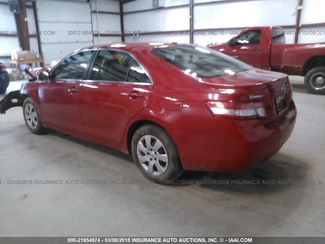 4T1BF3EK9AU519833 - 2010 TOYOTA CAMRY SE/LE/XLE 红色 照片 3