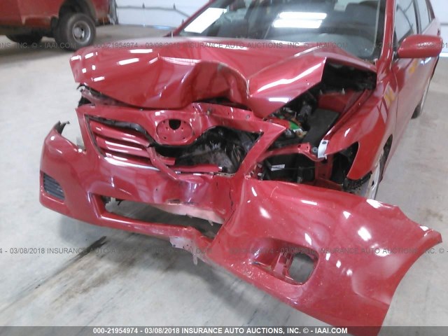 4T1BF3EK9AU519833 - 2010 TOYOTA CAMRY SE/LE/XLE 红色 照片 6