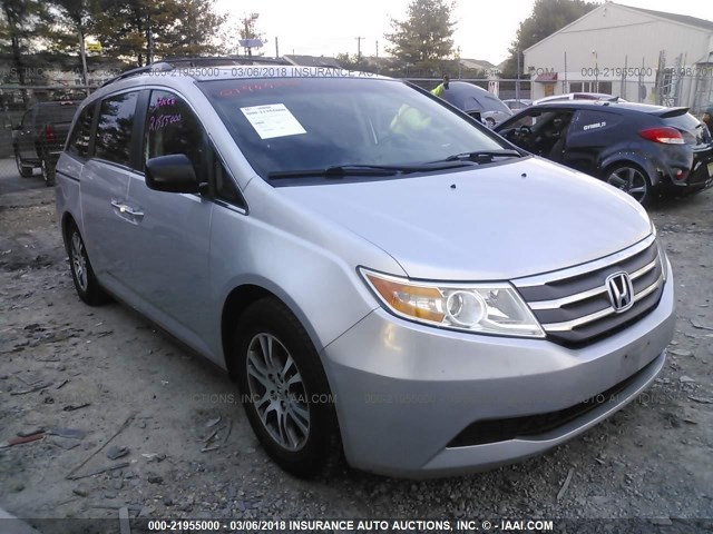 5FNRL5H60BB045884 - 2011 HONDA ODYSSEY EXL GRAY photo 1