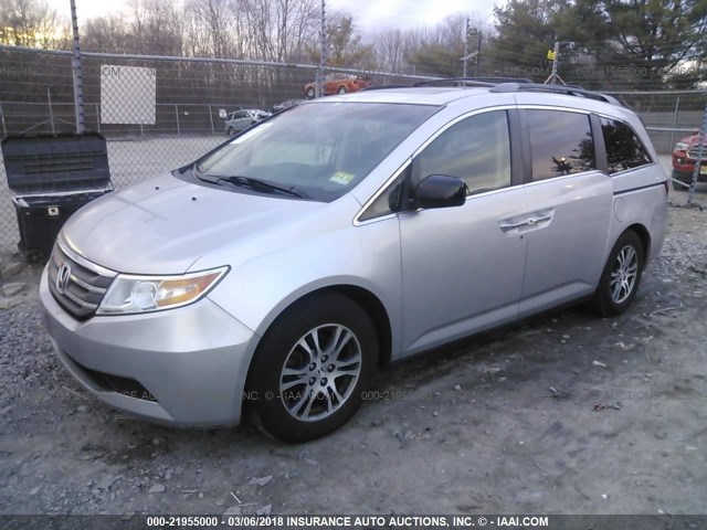 5FNRL5H60BB045884 - 2011 HONDA ODYSSEY EXL ნაცრისფერი ფოტო 2