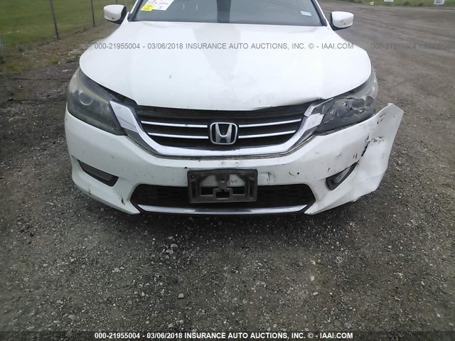 1HGCR2F56EA141028 - 2014 HONDA ACCORD SPORT WHITE photo 6