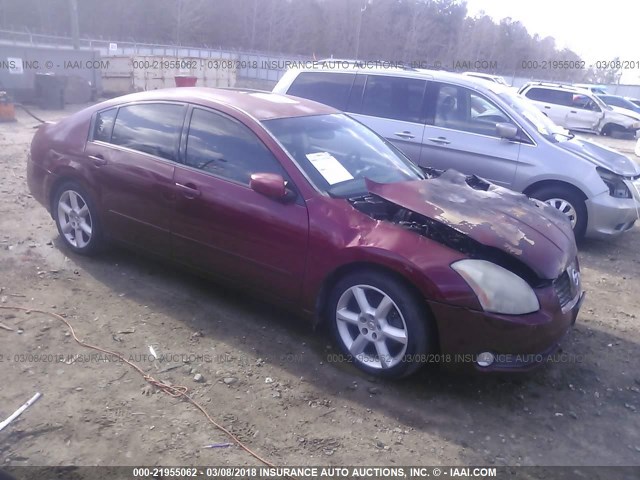 1N4BA41E24C832991 - 2004 NISSAN MAXIMA SE/SL RED photo 1