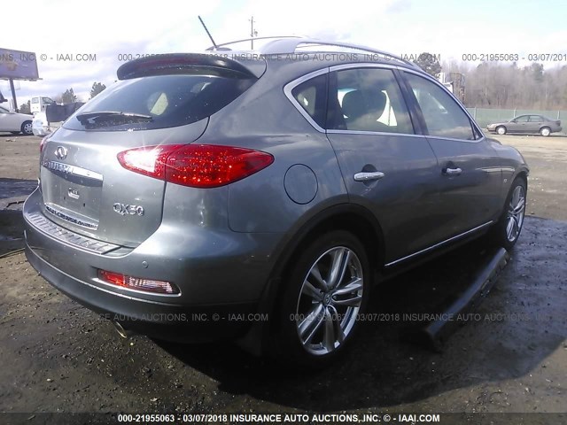 JN1BJ0HP8FM731125 - 2015 INFINITI QX50 GRAY photo 4