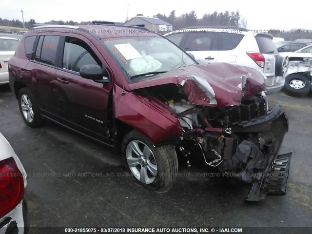 1C4NJDBB6FD332521 - 2015 JEEP COMPASS SPORT RED photo 1