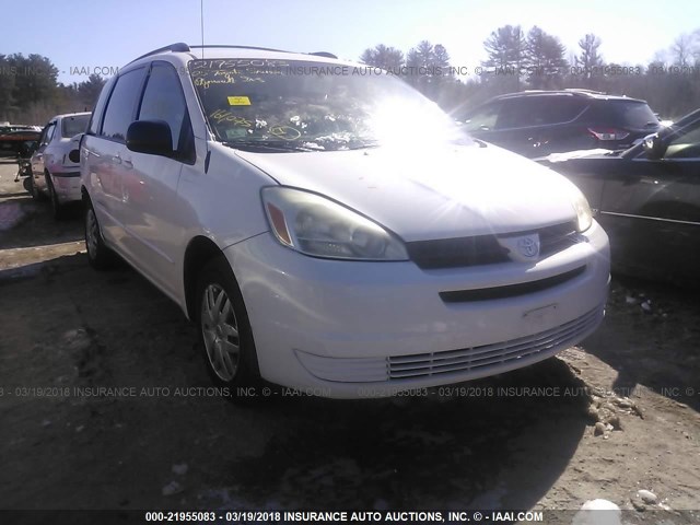 5TDZA23C65S383968 - 2005 TOYOTA SIENNA CE/LE WHITE photo 1