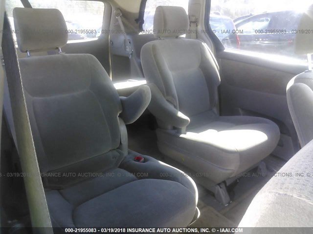 5TDZA23C65S383968 - 2005 TOYOTA SIENNA CE/LE WHITE photo 8