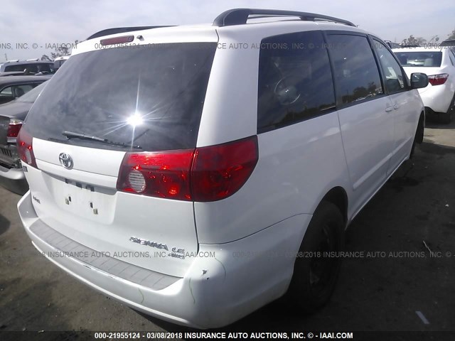 5TDBA23C56S065214 - 2006 TOYOTA SIENNA LE WHITE photo 4