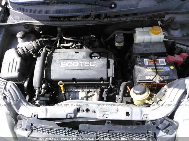 KL1TD5DE2AB116415 - 2010 CHEVROLET AVEO LS/LT 灰色 照片 10