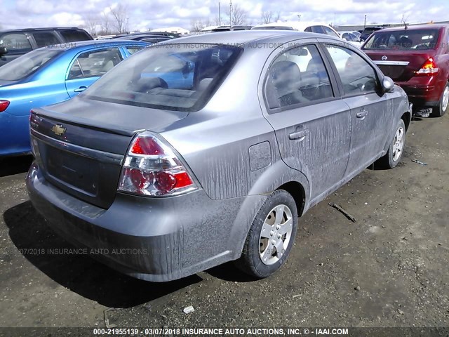KL1TD5DE2AB116415 - 2010 CHEVROLET AVEO LS/LT 灰色 照片 4
