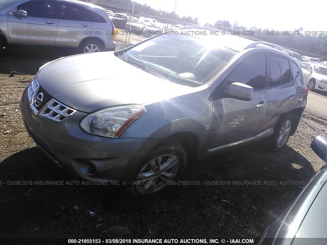 JN8AS5MTXCW302935 - 2012 NISSAN ROGUE S/SV GRAY photo 2