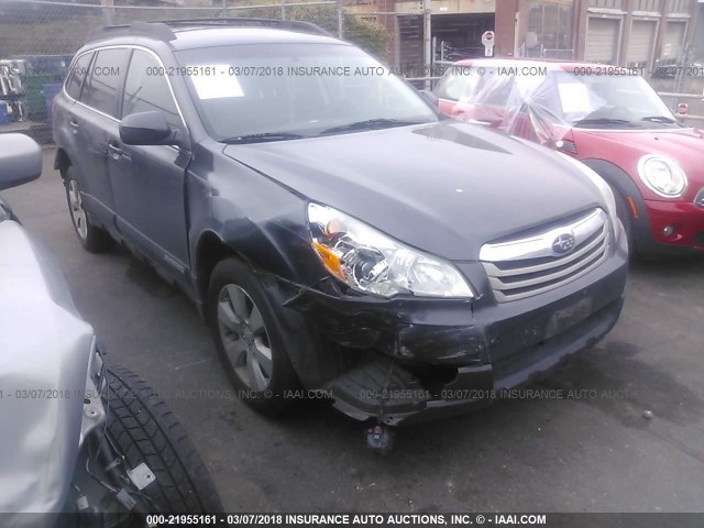 4S4BRBGC9B3431654 - 2011 SUBARU OUTBACK 2.5I PREMIUM GRAY photo 1