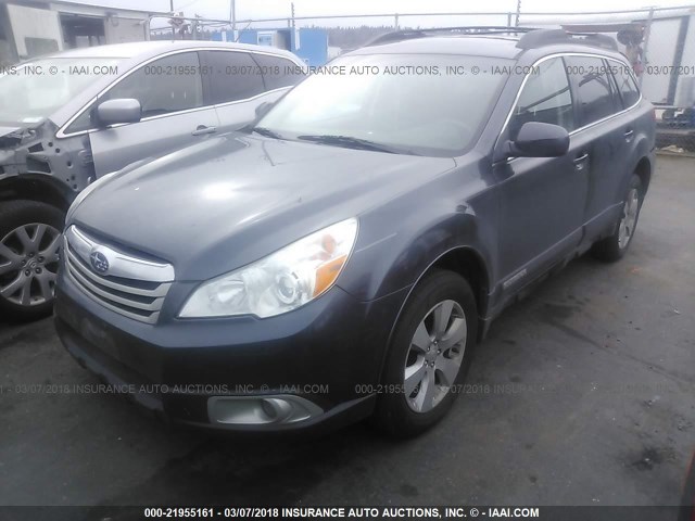 4S4BRBGC9B3431654 - 2011 SUBARU OUTBACK 2.5I PREMIUM GRAY photo 2