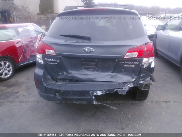 4S4BRBGC9B3431654 - 2011 SUBARU OUTBACK 2.5I PREMIUM GRAY photo 6