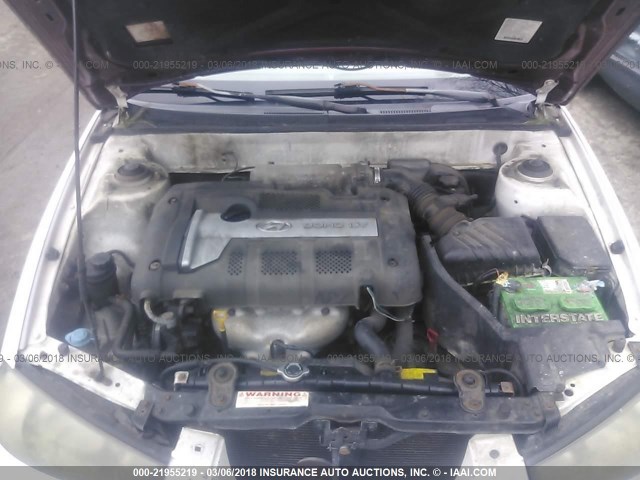 KMHDN45D13U638434 - 2003 HYUNDAI ELANTRA GLS/GT WHITE photo 10