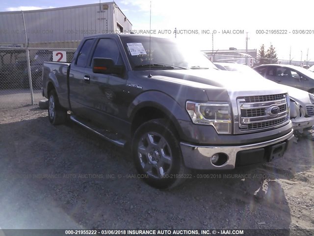 1FTFX1CF4EKF46016 - 2014 FORD F150 SUPER CAB GRAY photo 1