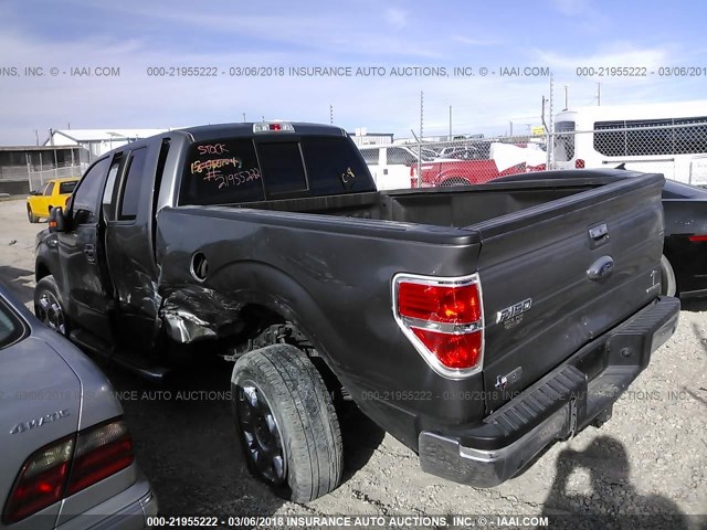 1FTFX1CF4EKF46016 - 2014 FORD F150 SUPER CAB GRAY photo 3