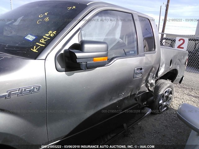 1FTFX1CF4EKF46016 - 2014 FORD F150 SUPER CAB GRAY photo 6