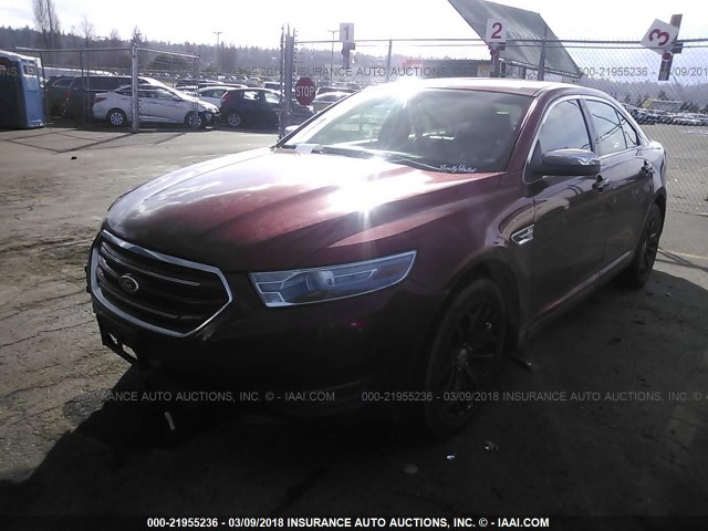 1FAHP2F89DG136587 - 2013 FORD TAURUS LIMITED RED photo 2