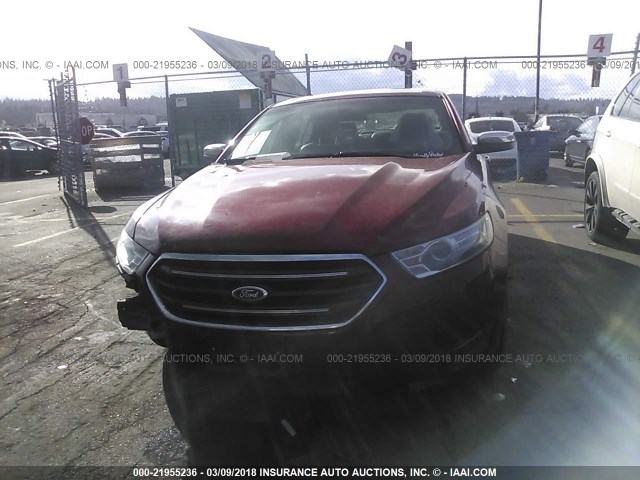 1FAHP2F89DG136587 - 2013 FORD TAURUS LIMITED RED photo 6