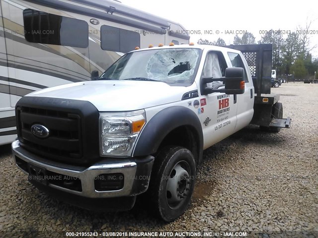 1FD0W4GT0FED46045 - 2015 FORD F450 CREWCAB SUPER DUTY WHITE photo 2