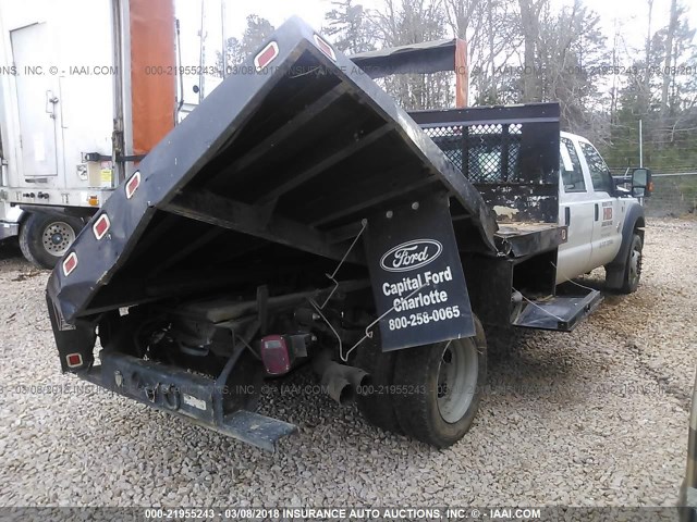 1FD0W4GT0FED46045 - 2015 FORD F450 CREWCAB SUPER DUTY WHITE photo 4