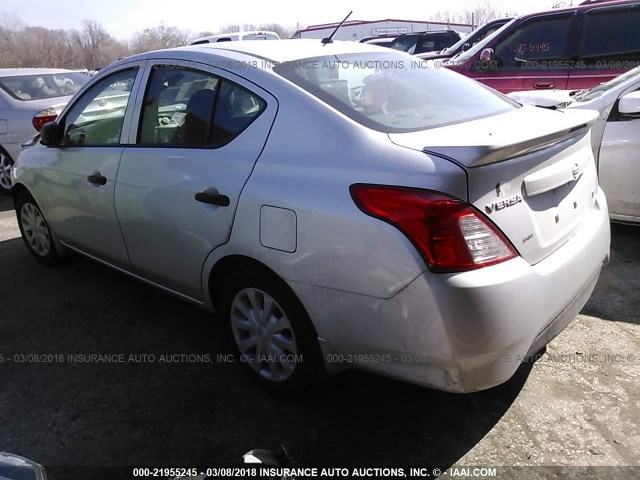 3N1CN7AP6FL885063 - 2015 NISSAN VERSA S/S PLUS/SV/SL SILVER photo 3