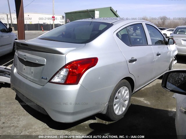 3N1CN7AP6FL885063 - 2015 NISSAN VERSA S/S PLUS/SV/SL SILVER photo 4