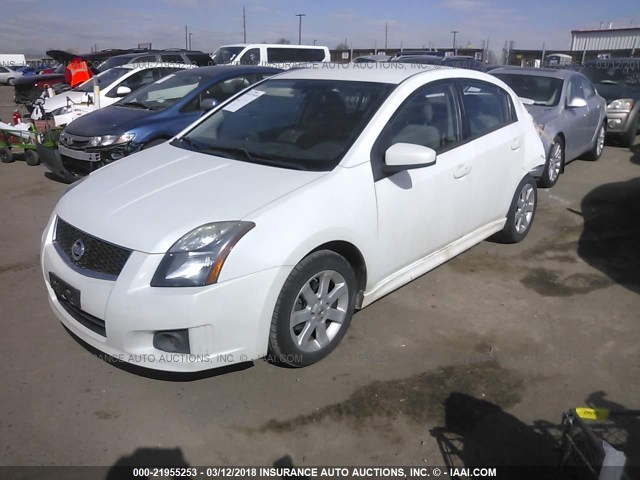 3N1AB6AP7CL730026 - 2012 NISSAN SENTRA 2.0/2.0S/SR/2.0SL WHITE photo 2