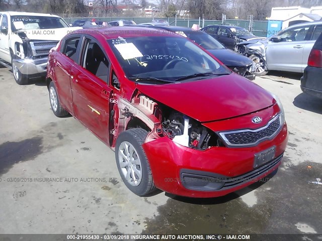 KNADN4A33D6146833 - 2013 KIA RIO EX/SX RED photo 1