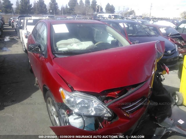 2T1BU4EE7DC968763 - 2013 TOYOTA COROLLA S/LE RED photo 1