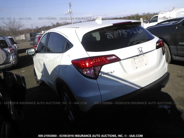 3CZRU5H52HM707807 - 2017 HONDA HR-V EX WHITE photo 3