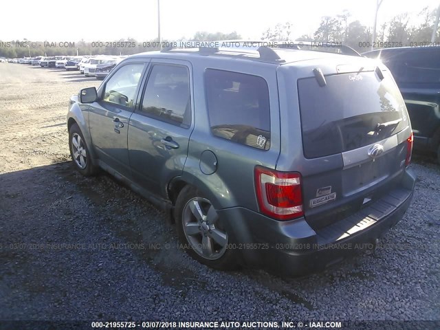 1FMCU0EGXCKA81813 - 2012 FORD ESCAPE LIMITED BLUE photo 3