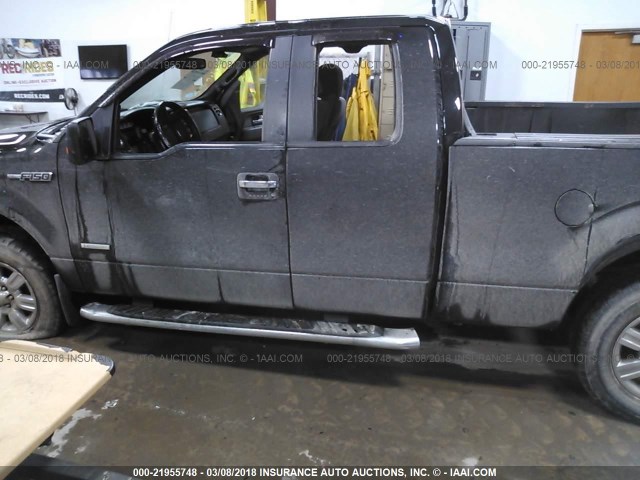 1FTFX1ETXCFB76635 - 2012 FORD F150 SUPER CAB BLACK photo 6