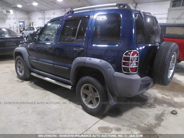 1J4GL38K15W723075 - 2005 JEEP LIBERTY RENEGADE BLUE photo 3