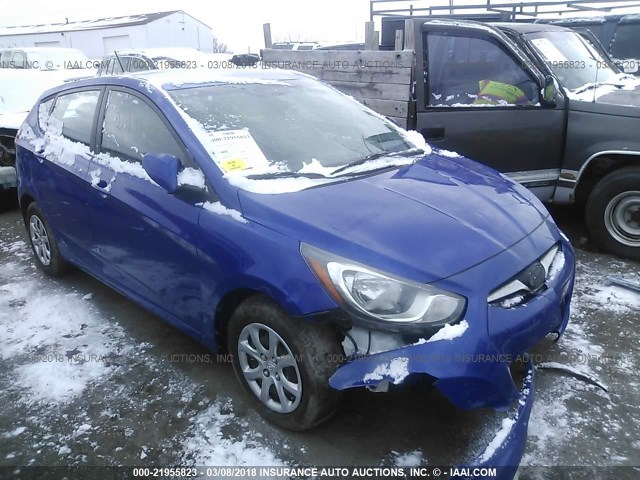 KMHCT5AE0EU173315 - 2014 HYUNDAI ACCENT GLS/GS BLUE photo 1