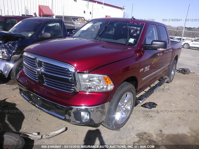 3C6RR7LTXFG709994 - 2015 RAM 1500 SLT BURGUNDY photo 2