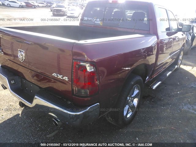 3C6RR7LTXFG709994 - 2015 RAM 1500 SLT BURGUNDY photo 4