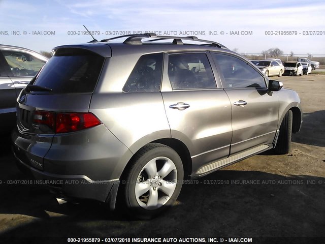 5J8TB18258A007116 - 2008 ACURA RDX GRAY photo 4