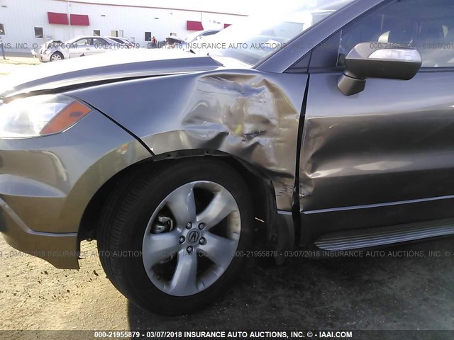 5J8TB18258A007116 - 2008 ACURA RDX GRAY photo 6