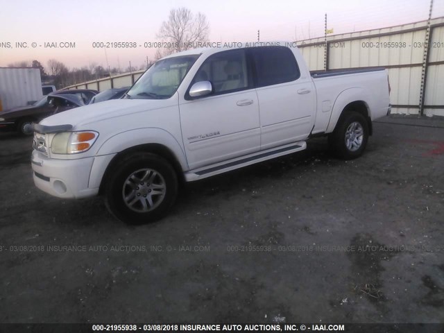 5TBDT44144S441192 - 2004 TOYOTA TUNDRA DOUBLE CAB SR5 WHITE photo 2