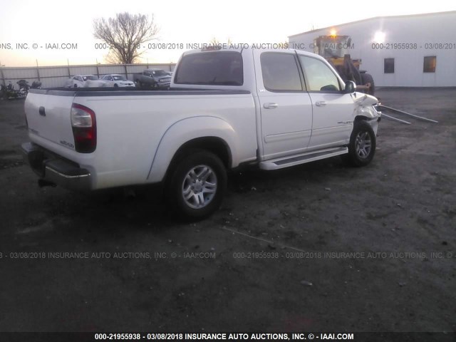 5TBDT44144S441192 - 2004 TOYOTA TUNDRA DOUBLE CAB SR5 WHITE photo 4