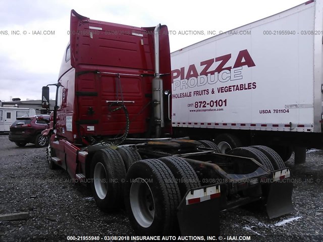 4V4NC9GH77N396927 - 2007 VOLVO VN VNL RED photo 3