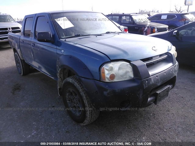 1N6ED27T61C363017 - 2001 NISSAN FRONTIER CREW CAB XE/CREW CAB SE BLUE photo 1