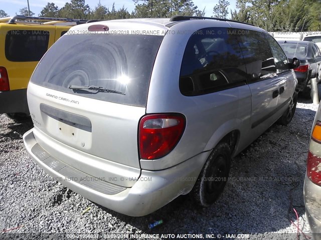 1D4GP24RX6B555133 - 2006 DODGE GRAND CARAVAN SE SILVER photo 4